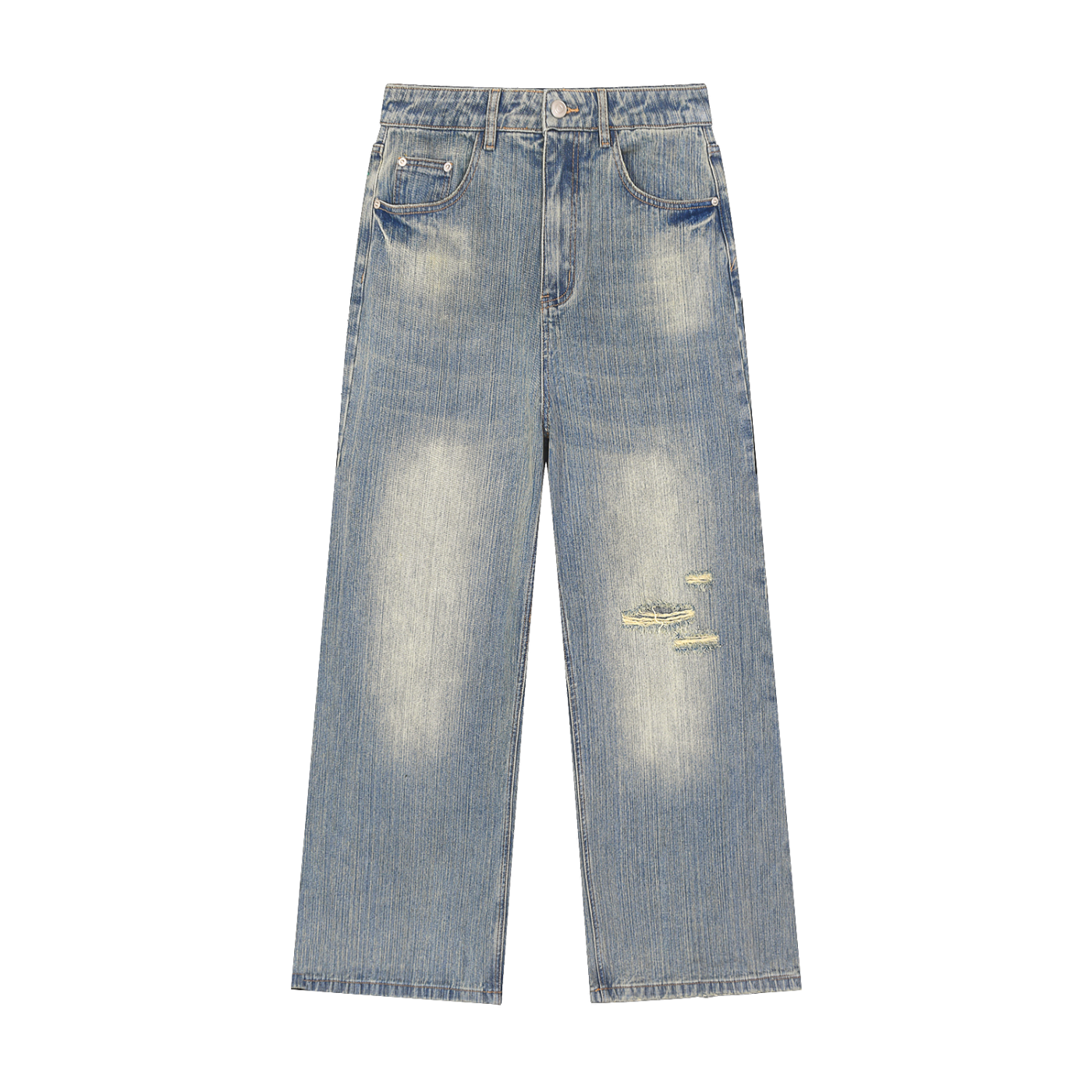 MUROK Wash Distressed Denim Jeans