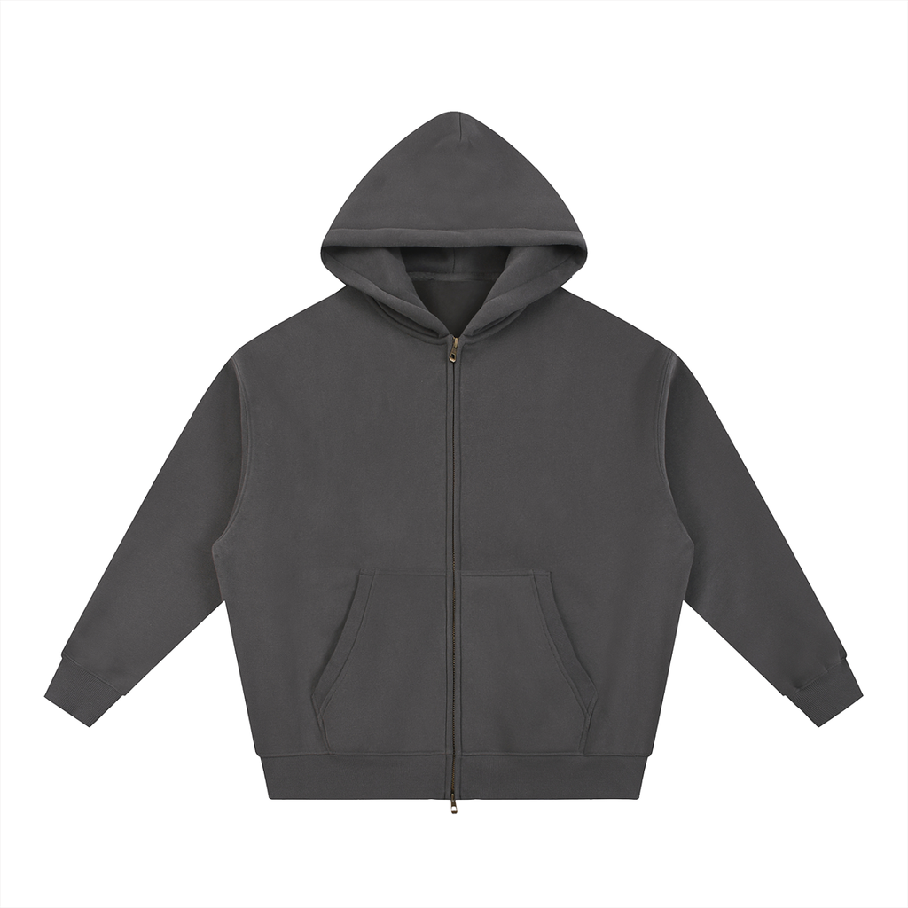 MUROK Oversized Boxy Zip Hoodie