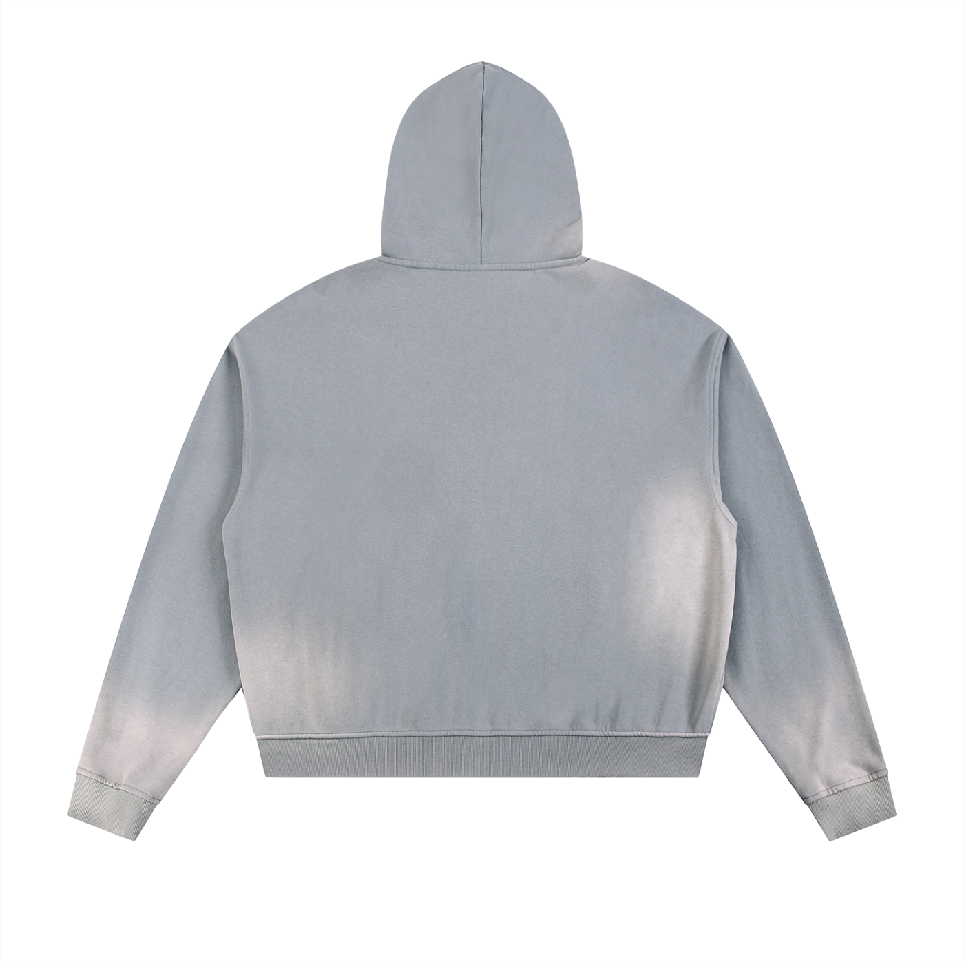 MUROK Fade Frayed Zip Hoodie