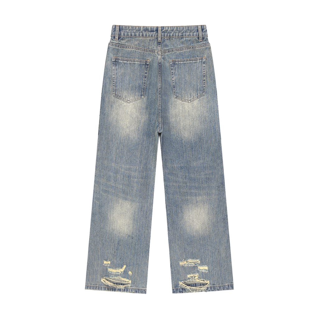 MUROK Wash Distressed Denim Jeans