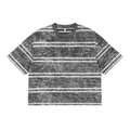 MUROK Snow Washed Striped Boxy T-Shirt