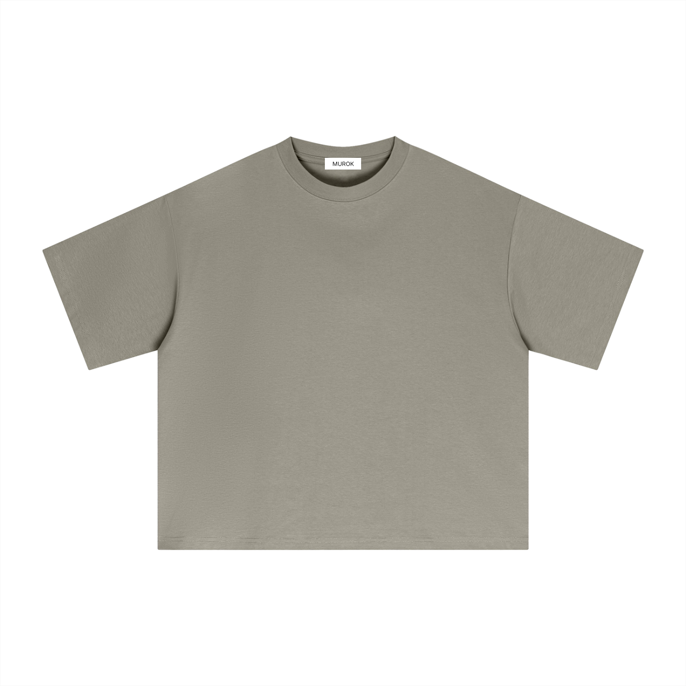 MUROK Khaki Essential Boxy T-Shirt