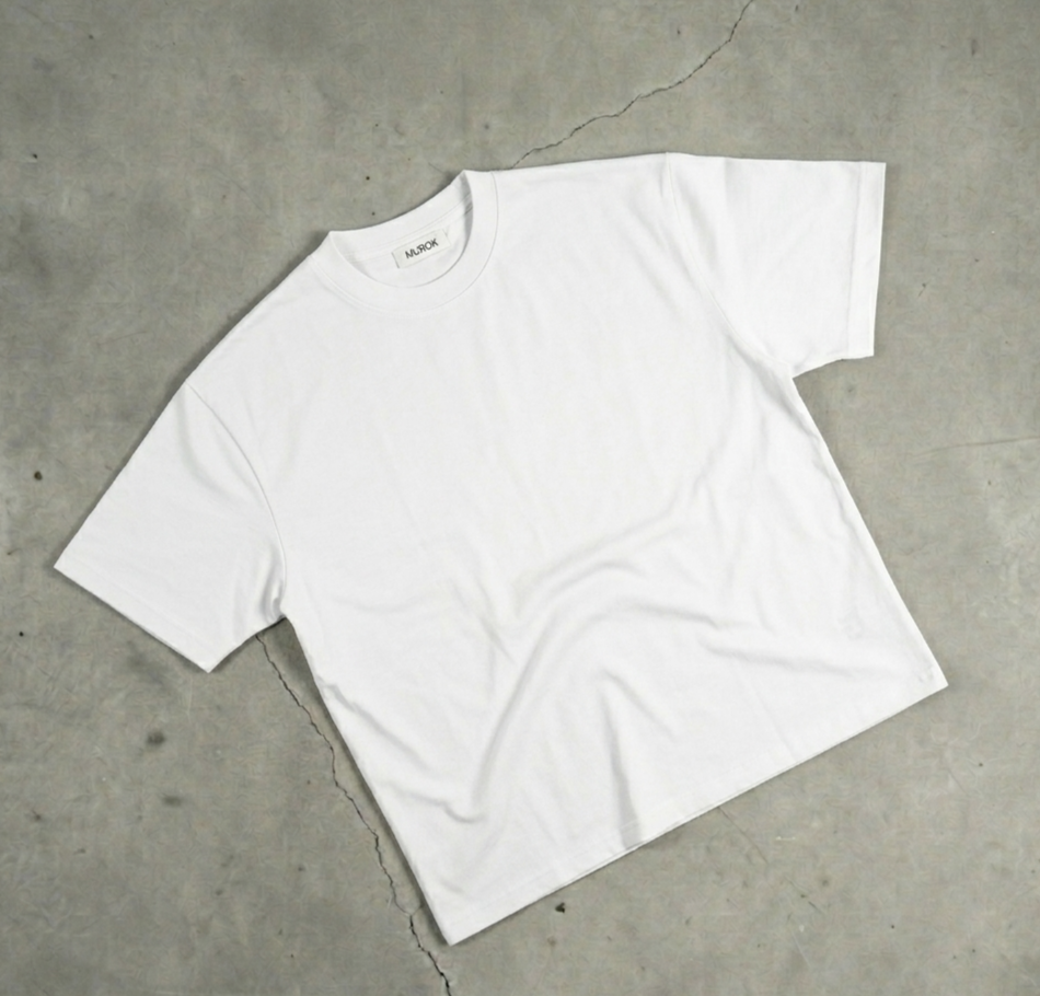 MUROK White Essential Boxy T-Shirt