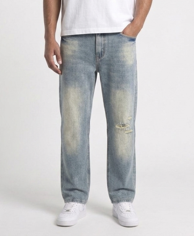 MUROK Wash Distressed Denim Jeans